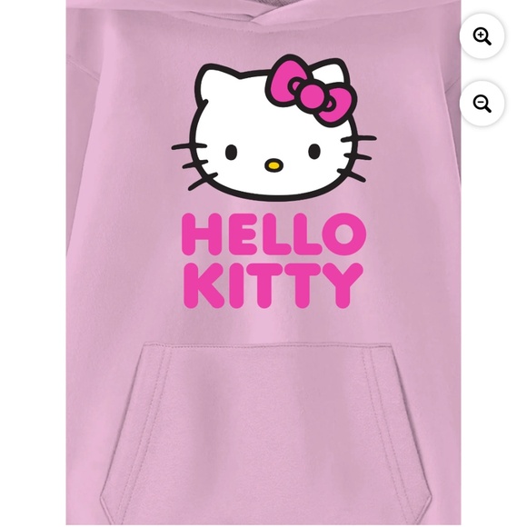 Hello Kitty Pink Girls Graphic Fleece Hoodie Size 14-16 NWT - Picture 3 of 4
